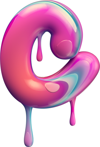 Melting Cream 3D Letter C